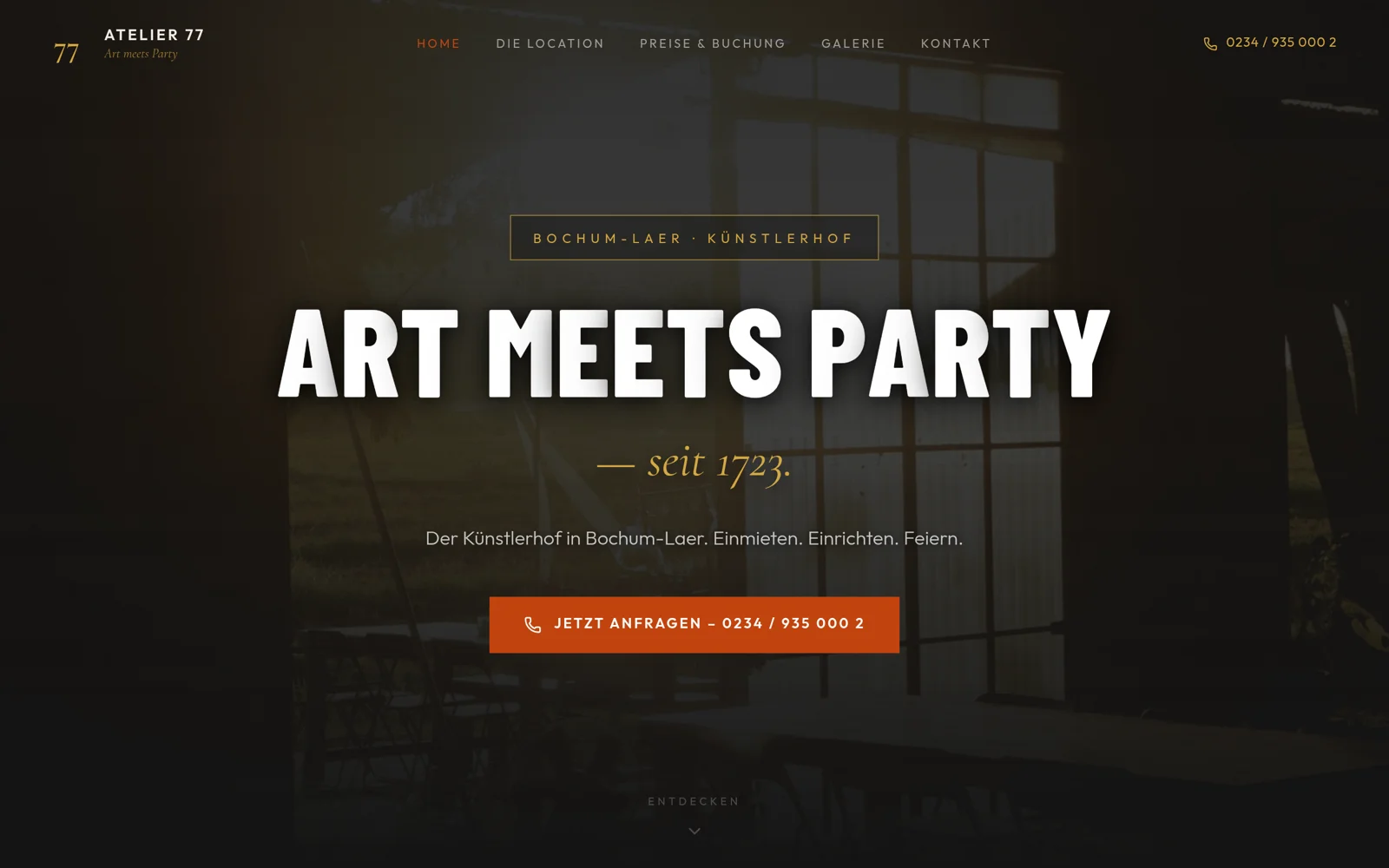 Atelier 77 Website Demo